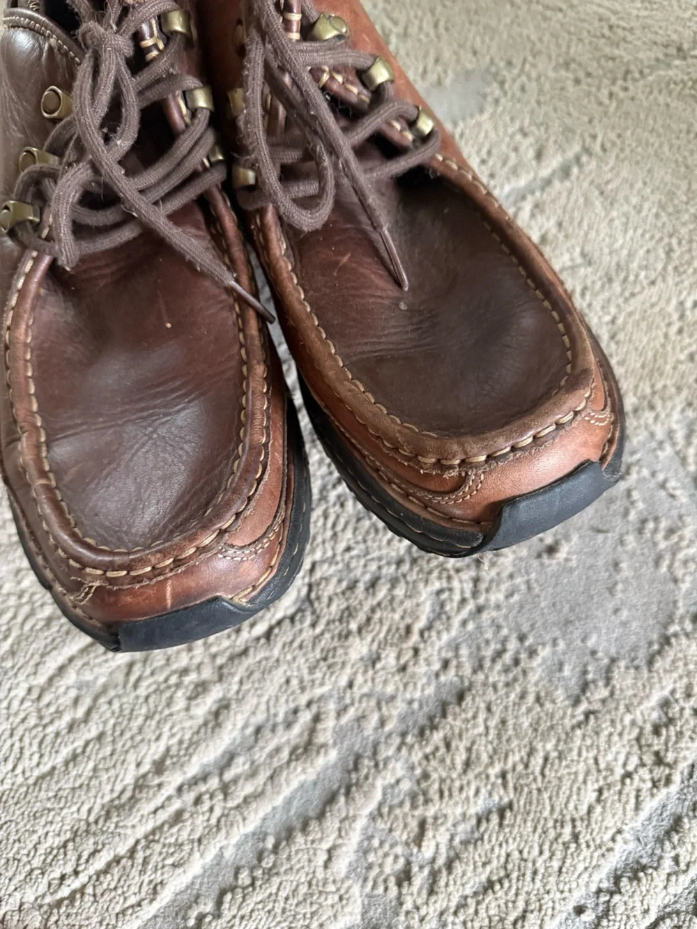 L.L. Bean Allagash Chukka Boots brown leather lace up 8